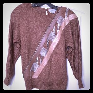 Nannell - bead enhanced bronze sweater